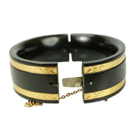 Gutta-Percha and Gold Hinged Bangle