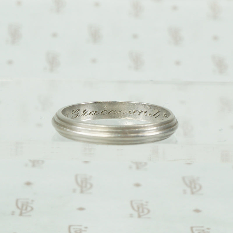 The Grace and Bob Platinum Wedding Band