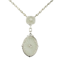 Gorgeous Granat Camphor Glass Double Drop Necklace