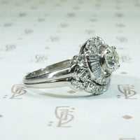 Exquisite Platinum and Diamond Granat Wedding Set