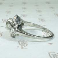 Exquisite Platinum and Diamond Granat Wedding Set
