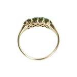 Green Garnet and OMC Diamond Ring - Gem Set Love
