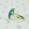 Vintage Chrysoprase Scarab Gold Ring by GSL