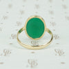 Vintage Chrysoprase Scarab Gold Ring by GSL