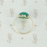 Vintage Chrysoprase Scarab Gold Ring by GSL