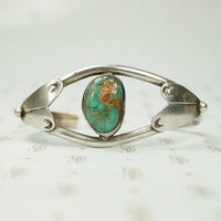 The Dragonfly Wing Vintage Sterling Turquoise Cuff Bracelet