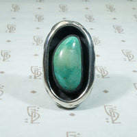 Green Turquoise Vintage Sterling Ring