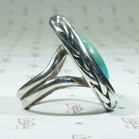 Green Turquoise Vintage Sterling Ring