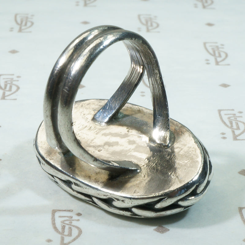 Green Turquoise Vintage Sterling Ring