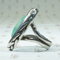 Green Turquoise Vintage Sterling Ring