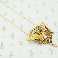 Vintage Art Nouveau Dragon Necklace