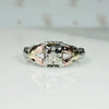 Colorful Tri Color Gold & Diamond Engagement Ring