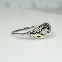 Colorful Tri Color Gold & Diamond Engagement Ring