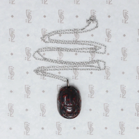 Mid Century Bloodstone Scarab Pendant