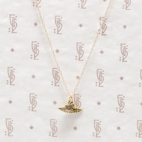 Vintage Gold Feathered Wing Charms Necklace