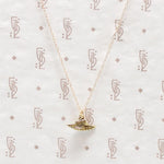 Vintage Gold Feathered Wing Charms Necklace