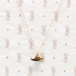 Vintage Gold Feathered Wing Charms Necklace