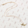 Vintage Gold Feathered Wing Charms Necklace