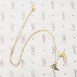 Vintage Gold Feathered Wing Charms Necklace