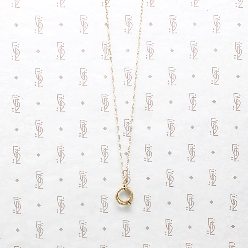 Tiniest Gold Wedding Set Charm Necklace