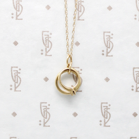 Tiniest Gold Wedding Set Charm Necklace