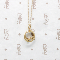 Tiniest Gold Wedding Set Charm Necklace