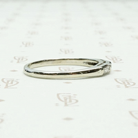 Clean Lined Baguette Band in White Gold, right side.