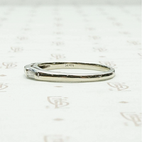 Clean Lined Baguette Band in White Gold, left side.