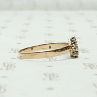 Dainty Victorian Diamond Ring in Rose Gold, right view