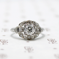 Exceptional 1930s Diamond & Platinum Engagement Ring