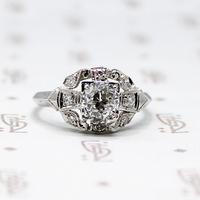 Exceptional 1930s Diamond & Platinum Engagement Ring