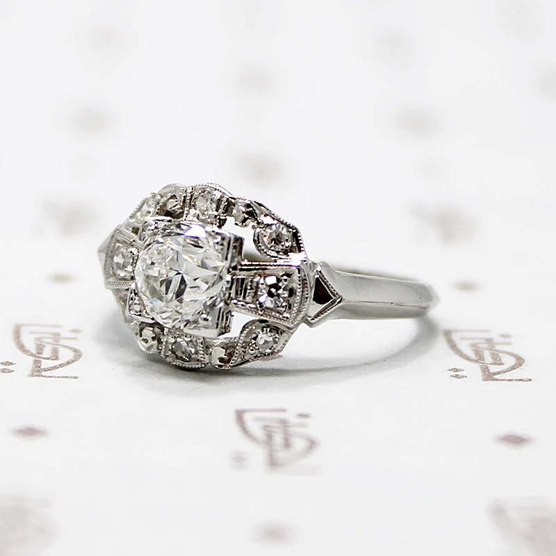 Exceptional 1930s Diamond & Platinum Engagement Ring