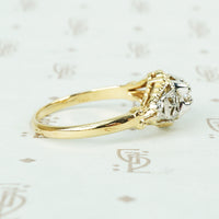 Butterfly Sides Vintage Engagement Ring