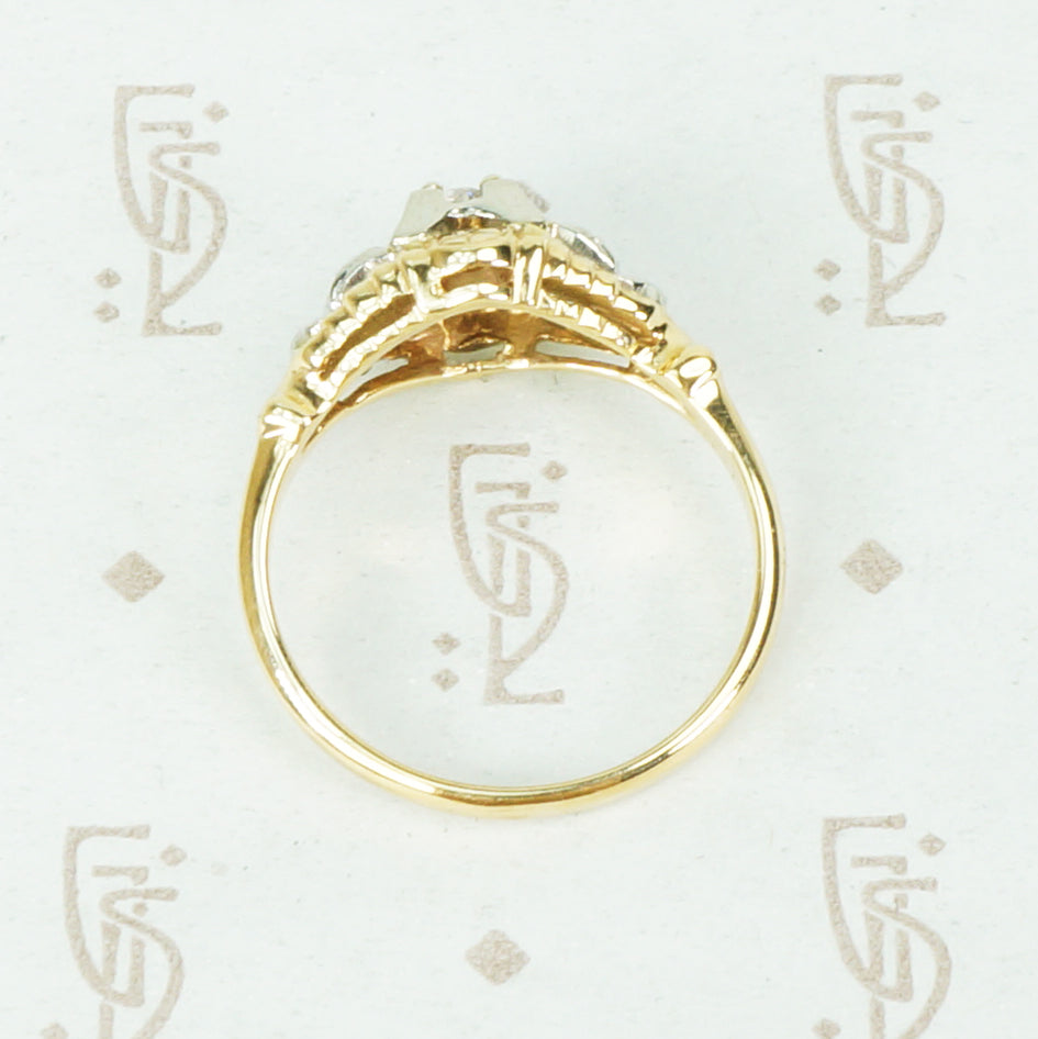 Butterfly Sides Vintage Engagement Ring