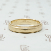 Vintage Gold Band with Milgrain Edge