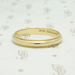 Vintage Men's Milgrain Edged Gold Wedding Band