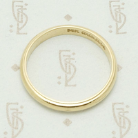 Vintage Men's Milgrain Edged Gold Wedding Band