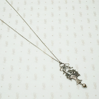 Edwardian Flower Basket Pendant in Sterling Silver