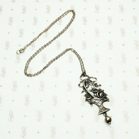 Edwardian Flower Basket Pendant in Sterling Silver
