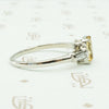 Imperial Topaz and Baguette Diamond Engagement Ring