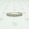 Deco Step Side Diamond White Gold Band