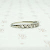 Deco Step Side Diamond White Gold Band. Side view.