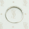 Deco Step Side Diamond White Gold Band. Top view.