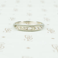 vintage 1940's palladium diamond wedding band mint condition