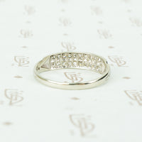 The 1930's White gold Double Row Diamond Band