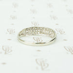 The 1930's White gold Double Row Diamond Band