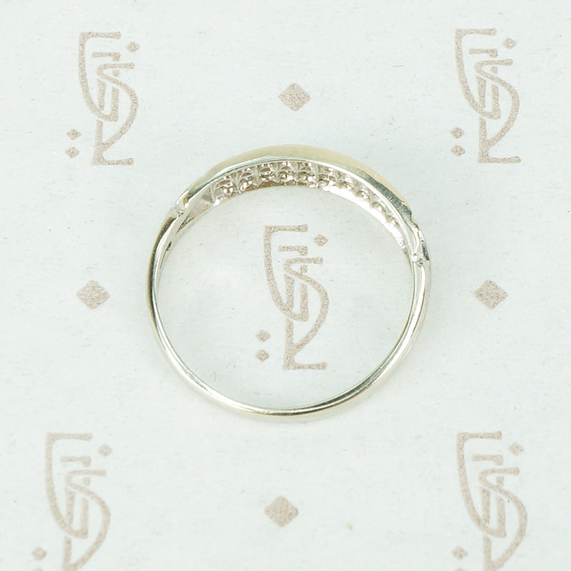 The 1930's White gold Double Row Diamond Band