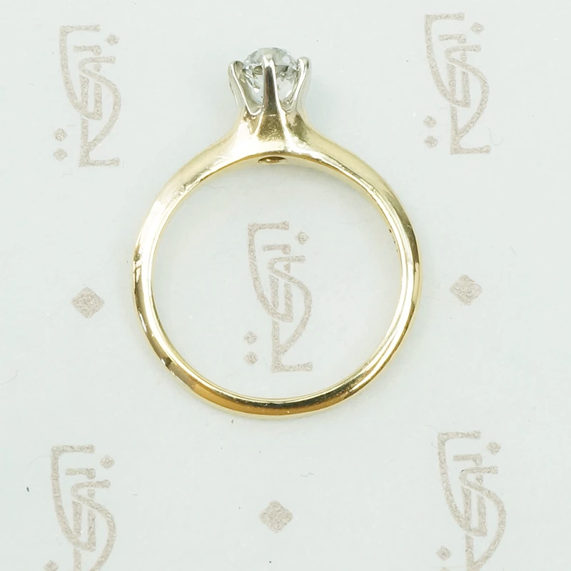 Cushion Old Mine Cut Gold Solitaire