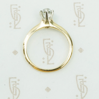 Cushion Old Mine Cut Gold Solitaire
