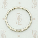 Vintage "Loyal" Band in White Gold